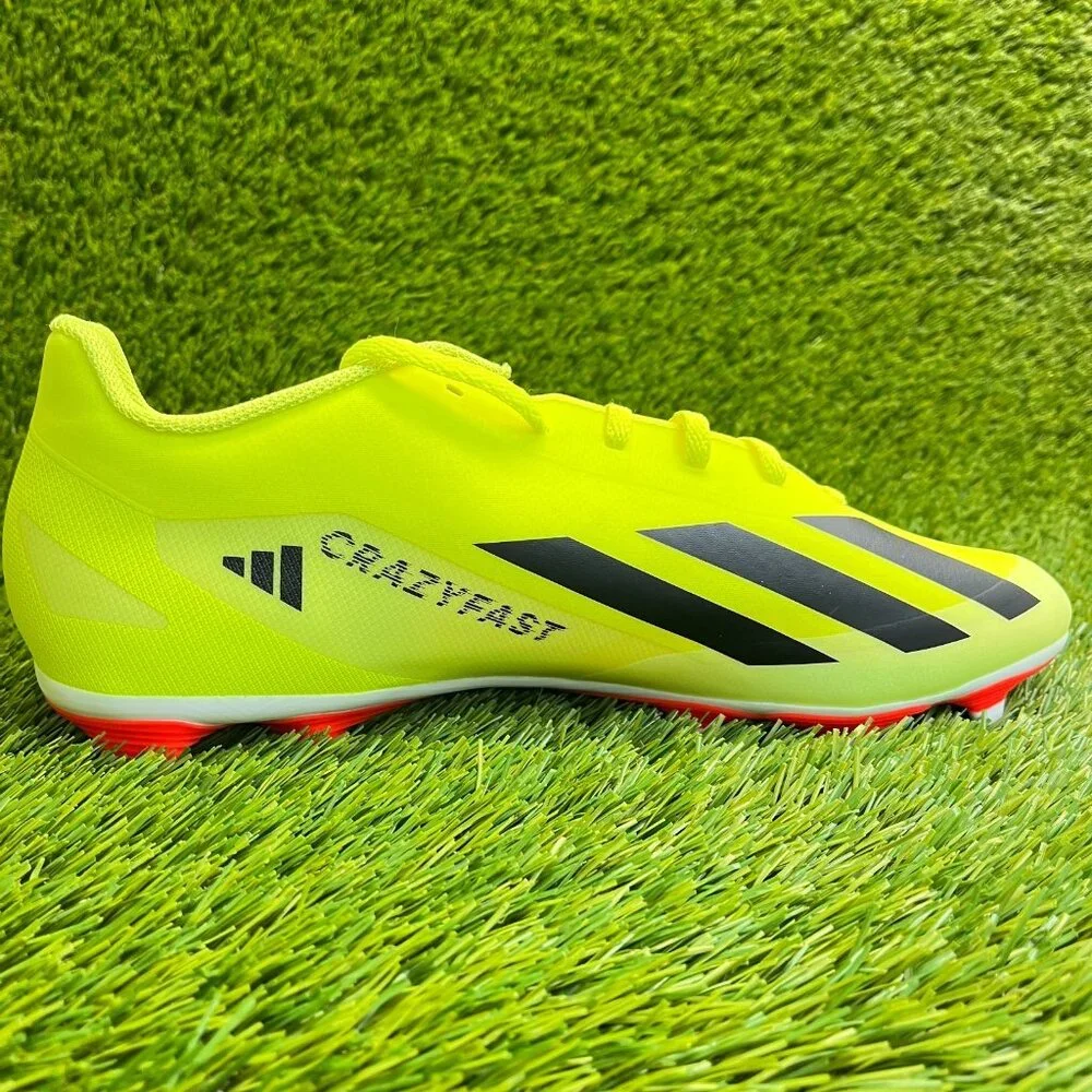 Adidas X Crazyfast Club FxG Mens Size 11 Yellow Black Running Soccer Cleats_4